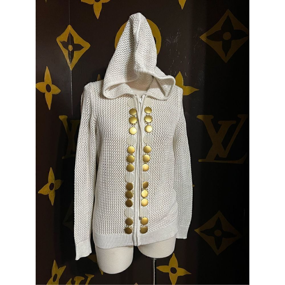 Just B Sparkly, Hooded, Cardigan Sweater Size Small